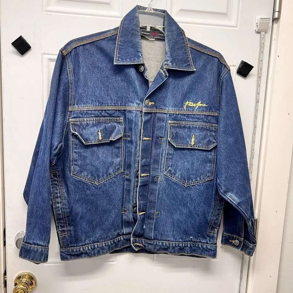 Phat Farm Jean Jacket Size Chest 48 27” Long - Skater Y2K INDIE NOC3837